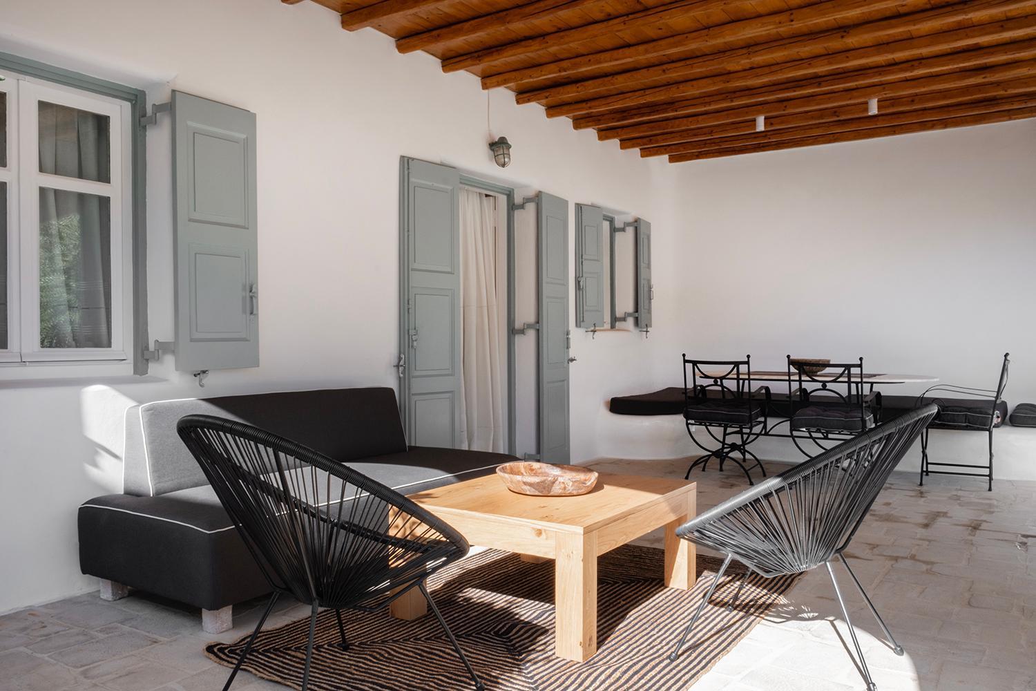 Mykonian Style W Shared Pool Houses & Nighttime Security Guard Ornos  Extérieur photo
