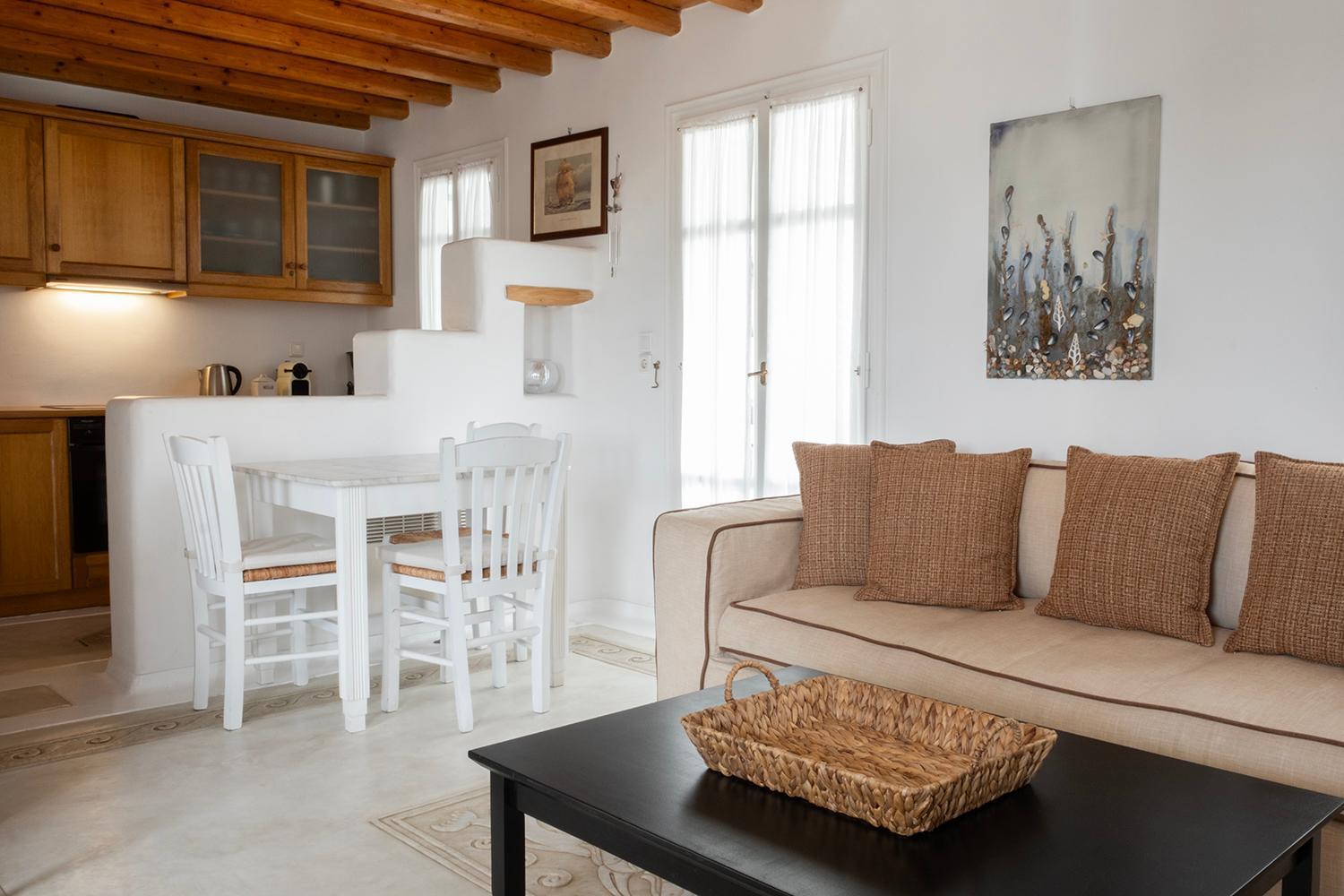 Mykonian Style W Shared Pool Houses & Nighttime Security Guard Ornos  Chambre photo