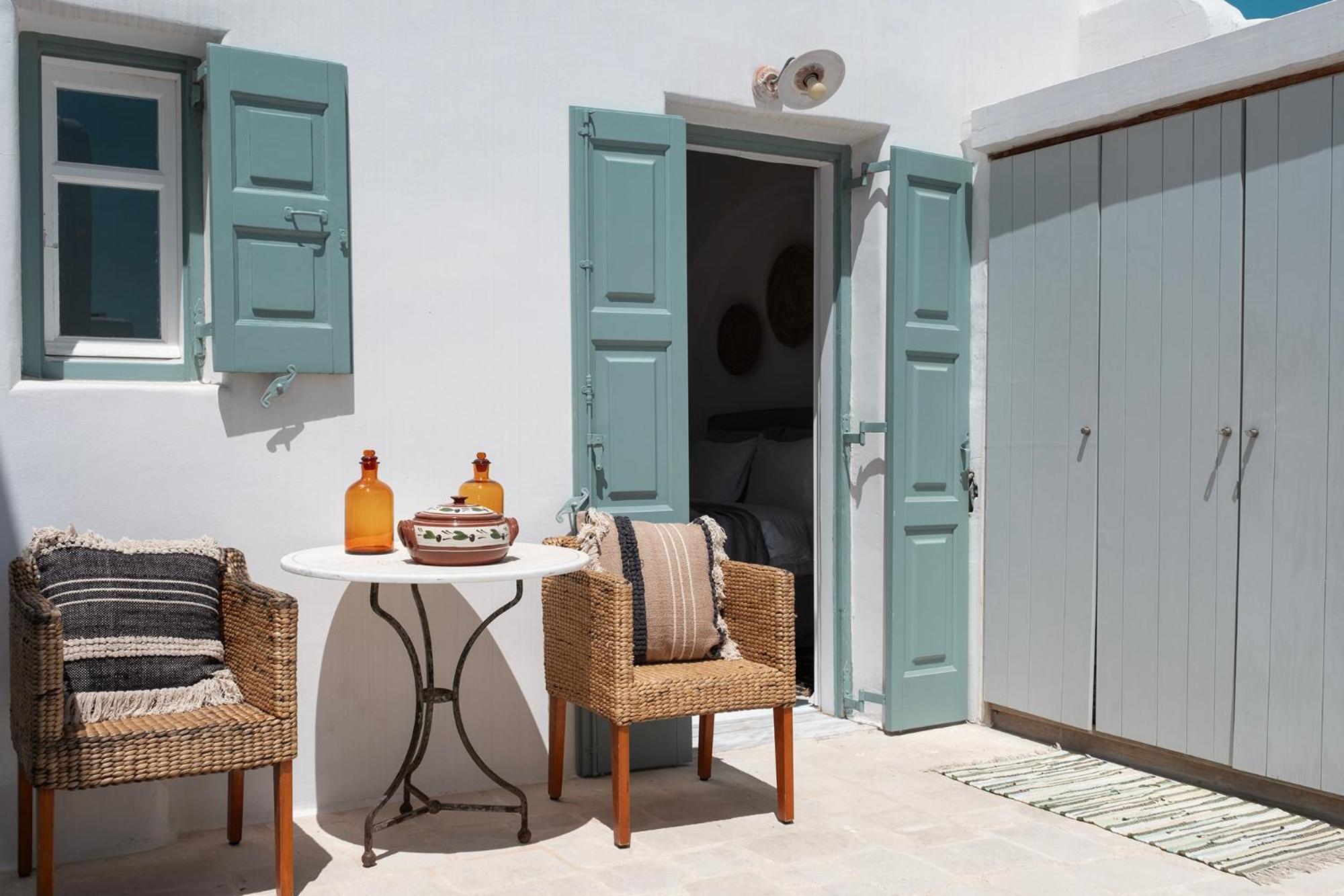 Mykonian Style W Shared Pool Houses & Nighttime Security Guard Ornos  Extérieur photo