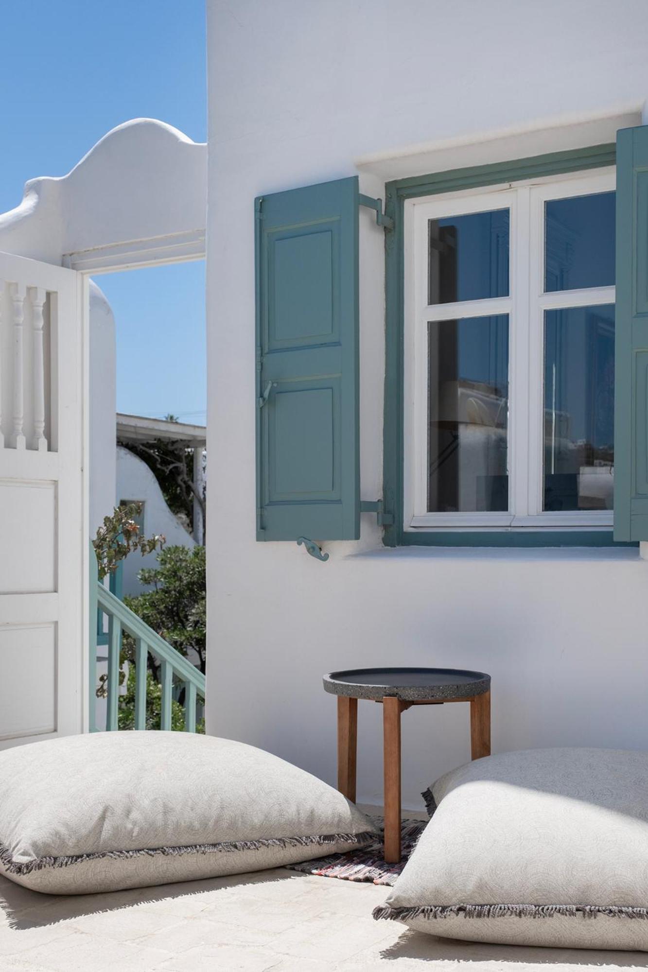 Mykonian Style W Shared Pool Houses & Nighttime Security Guard Ornos  Extérieur photo